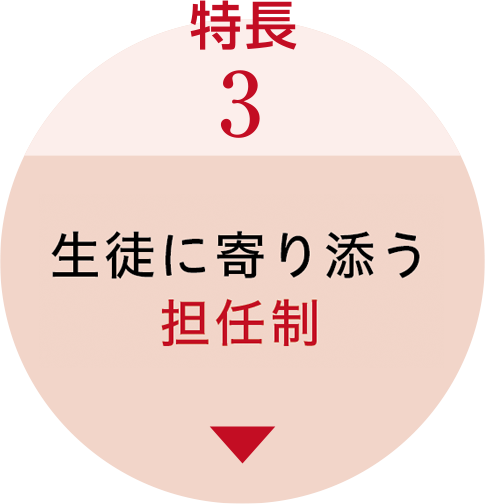 特長3 生徒に寄り添う担任制